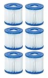 Bestway Swimming Pool Filter Pump Replacement Cartridge Type - (VII) (6-Pack)
