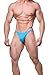 Men's Bodybuilding Contest Physique Posing Trunks Competition Suit Shorts,Blue,Large