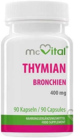 Thyme - Bronchial Tubes - Healthy Respiratory Tract - 400 mg - 90 Capsules