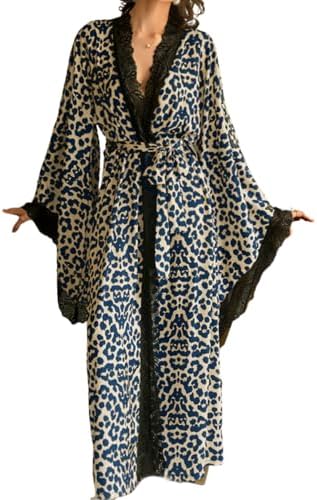 mesh dressing gown with fur trim Large Size Robes-Pour-Femm Robe Ete Longue Luxury Femme Mesh Sexy Fur Trim Robe With Waist Ribbon