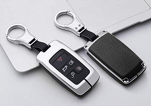 Voor Land Rover Autosleutel Cover Zinklegering Lederen Sleutelhanger Cover Houder Beschermer Voor Defender Discovery… - Afbeelding 5