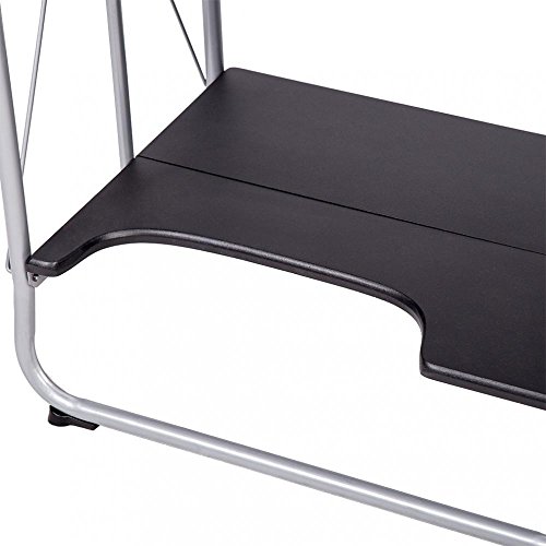 Computer Desk Folding Table Workstation Home Office furniture Black - Thumbnail 5