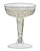 Toasted Drinkware Premium Hard Plastic Clear Two Piece 4 oz Champagne Glasses, 40 Count