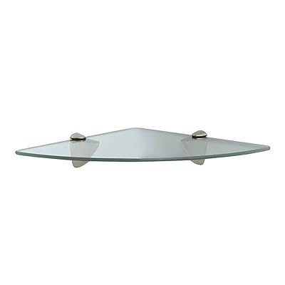 Corner Glass Shelf Kit, 12"x12" for Bathroom or Living Room