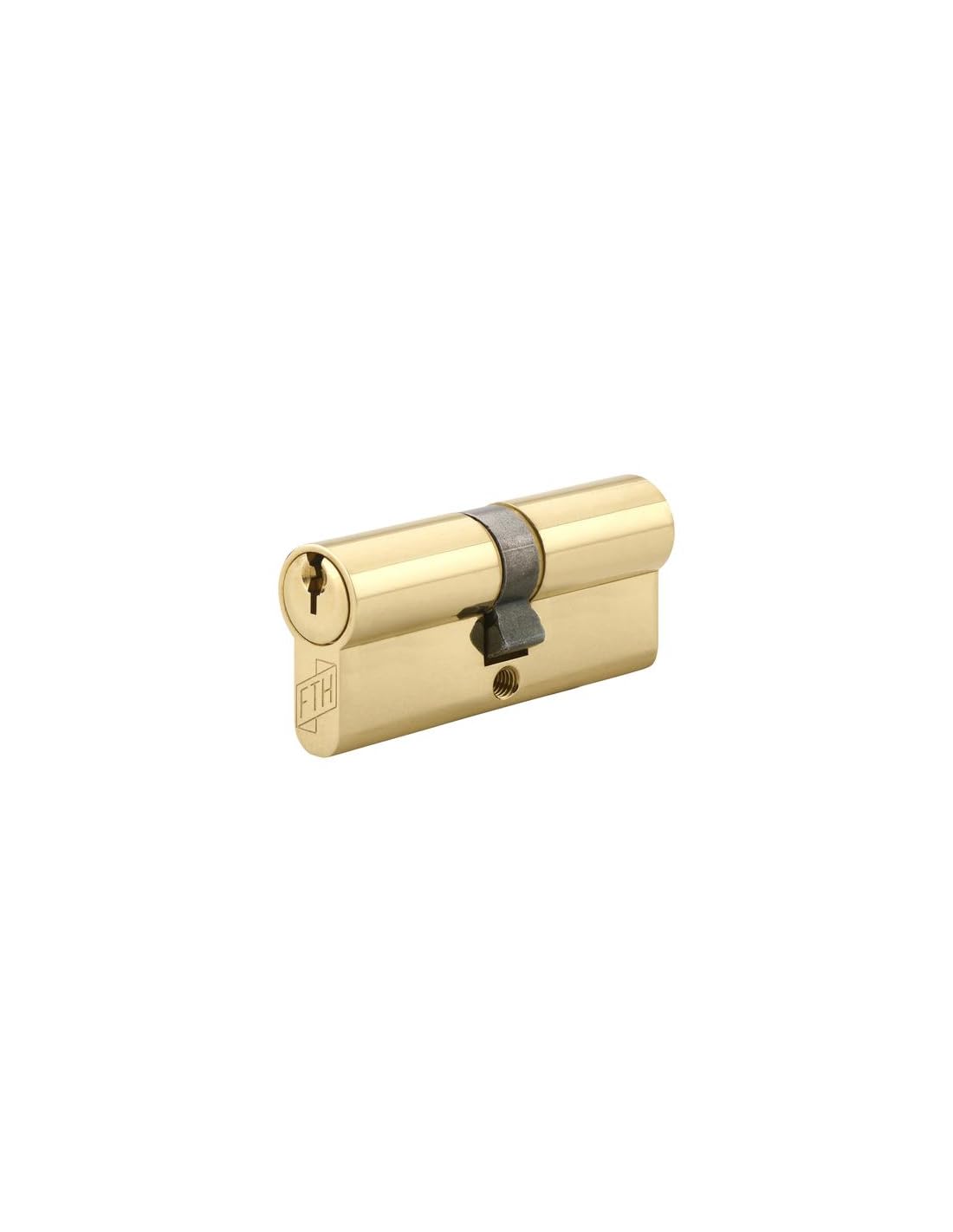 THIRARD 00092112 Cylindre Double Entry Lock FTH 5G, 40x40mm, Brass Cylinder, Pull Protection, 3 Notched Keys, 40x40 mm
