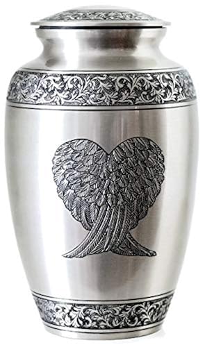 Goroly Home Hand Engraved Pewter Cremation Urn – 10 Inch Antique Silver, Cardinal Design, Holds Up To 200 Lbs, For Funeral, Burial, Or Display 1 thumbnail image