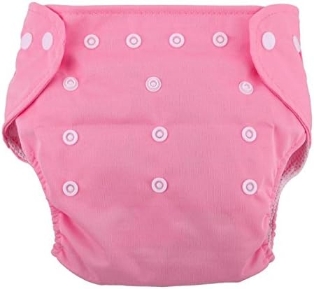 Tinny Tots Cloth Diaper Reusable Nappy Washable Free Size Adjustable Waterproof (Pink)