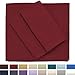 Cosy House Collection Premium Rayon Derived from Bamboo Bed Sheet Set - Cooling Blend - Deep Pocket, Ultra Soft & Breathable Bedding - 4 Piece Set (King, Burgundy)
