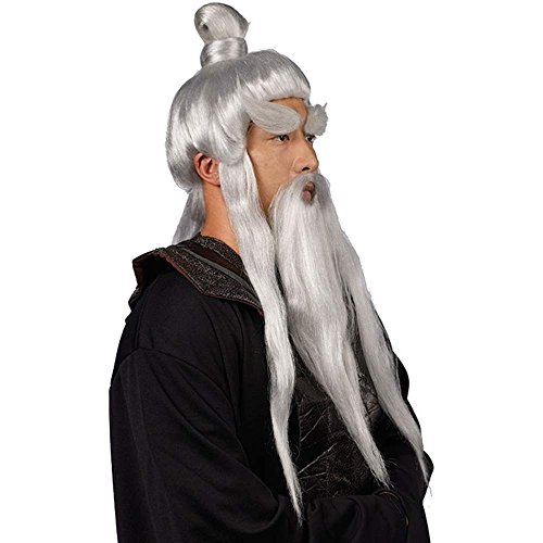 Adult Sensei Wig and Beard Set - One Size