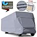 RVMasking Upgraded Waterproof Class C RV Cover, Fits 26'-29' RVs - Easy Installaiton Anti-UV Ripstop Camper Cover with Adhesive Repair Patch