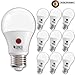 Sunco 10 Pack Dusk to Dawn Light Bulbs Outdoor, Sensor A19 LED Light Bulb UL, 9W (60W Eqv.), 800lm, Auto On/Off Photocell Automatic for Outdoor Lighting, 3000K Warm White