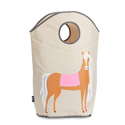 Wildkin Laundry Hamper, Features Mesh Bottom and Two Top Carrying Handles, Perfect for Promoting Organization, Coordinates with Other Room DÃ©cor, Olive Kids Design â€“ Horses