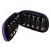 Hipiwe Essential Oil Key Chain Carrying Case - Holds 10 5/8 Dram (2 ml) Vials Bottles - Portable Essential Oils Keychain Pouch Kit Travel Bag for Oil Bottles(without bottles) (Purple)