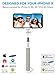 Premium Bluetooth Selfie Stick for iPhone X XR XS 11 10 X 8 7 6 5, Samsung Galaxy S10 S9 S8 S7 S6 S5 & Most Androids - Takes Perfect HD Photos in Seconds - No Apps, No Downloads, No Hassle