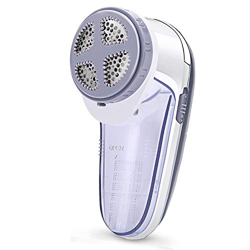 Nooa Lint Remover Fabric Shaver - High Speed Adjustable Sweater Shaver, Electric Fuzz Remover Battery Operated, Effective Defuzzer, Light Gray - Thumbnail 6