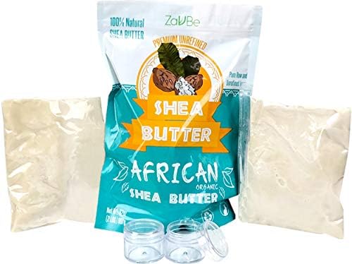 ZAVBE Unrefined Shea Butter Raw Organic 100% Pure- 8oz,1lb,2lb,3lb,10lb - Moisturizing for Dry, Cracked Skin and Eczema - Use on Body, Face and Hair and in DIY Skin Care Recipes - Ivory
