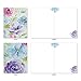The Best Card Company - 10 Boxed Note Cards with Flowers - Blank Assorted Floral Notecards Bulk (4 x 5.12 Inch) - Cool Blossoms M1708BN