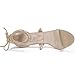 Allegra K Women's Open Toe Stiletto High Heel Lace-up Sandals (Size US 8) Beige