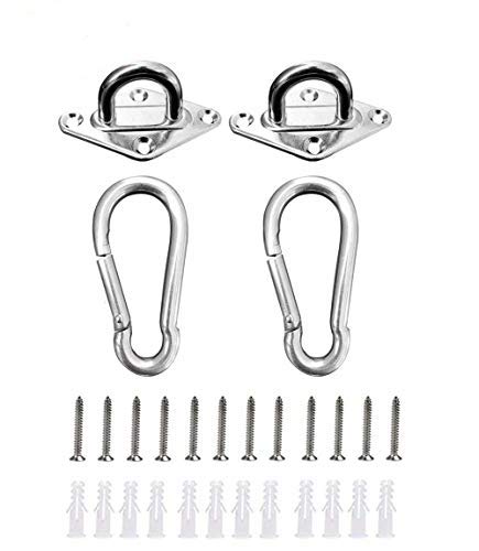 2PCS Swing Hangers Hooks, Heavy Duty Hammock Hooks, 450KG Capacity SUS304 Stainless Steel Type Fixed Hook, Swing Spring Hook, for Concrete Wooden Sets Yoga Hammock Chair Sandbag Swing