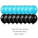 23 Pack Baby Shower Balloons Decoration, Welcome Baby Boy Party Decorations with Gentle Bow Tie Cute Little Man Mustache Blue Star Handsome Prince Balloons Blue and Black Boy Birthday Supplies