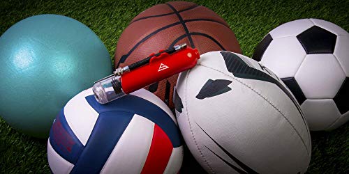 Sports Stable Dual Action Ball Pump Comes with 5 Standard Needles and 2 Plastic Yoga Ball Adaptors for Your Football, Basketball, Soccerball, Pilates Ball, Volleyball, Handball, Yoga Ball - Thumbnail 5