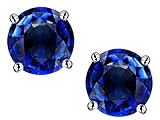 Star K Sterling Silver Round 7mm Earring Studs