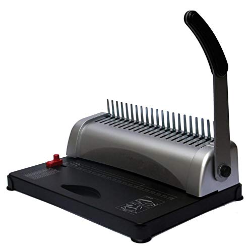 Binding Machine, 21-Hole 450 paper Comb Scrapbook Binder,Metal Comb Binding Spines Scrapbook for Daily Office Documents- Delivered in 3-5 Binding,Punch Book Report - Thumbnail 2
