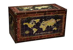 BUAR ARTESANOS Baul de Madera para Almacenamiento Earth (70x35x40 cm