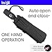 tatji Windproof Compact Travel Umbrella- Reinforced Double Canopy, Auto Open/Close, 10 ribs, 210T Teflon Fabric