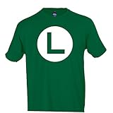 Luigi L Logo Shirt Funny Nintendo tee Super Mario Brothers NES
