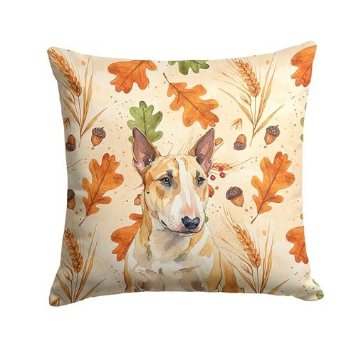 Caroline's Treasures Miniature Bull Terrier Heirloom Fall Throw Pillow Decorati…