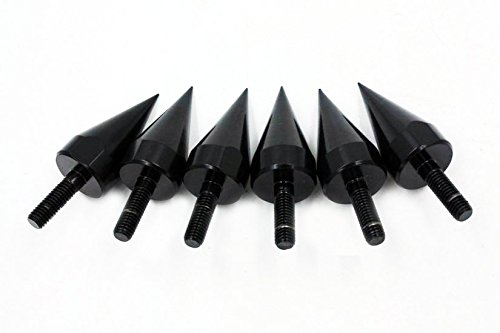 NBX- Universal Black Motorcycle Spike Bolts For Windscreen Fairings License Plate