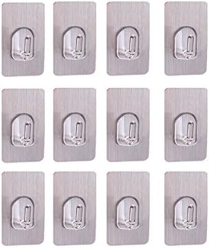 Load Bearing 4KG Seamless Adhesive Hook Waterproof Transparent Strong Stick Hook Kitchen Wall Hanger,hook rack,12pcs.