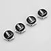 TKXT 4 Pcs Separate Zinc Alloy Logo License Plate Frame Bolt Screws Fastener for Lincoln（Black）