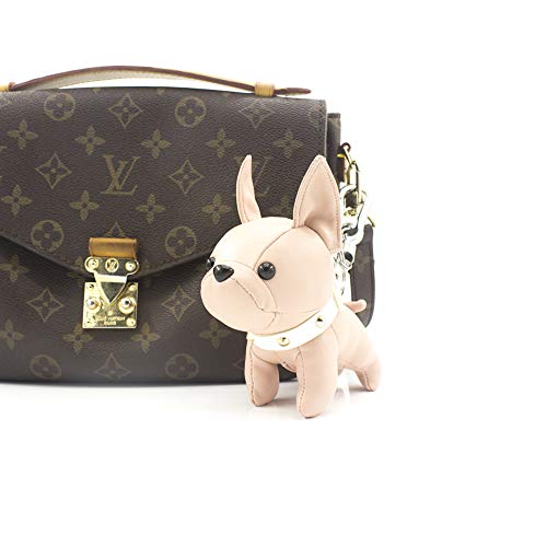French Bulldog Leather Keychain Bag Charm,SALTY FISH Car Key Chain Gift for Women Kids - Thumbnail 4