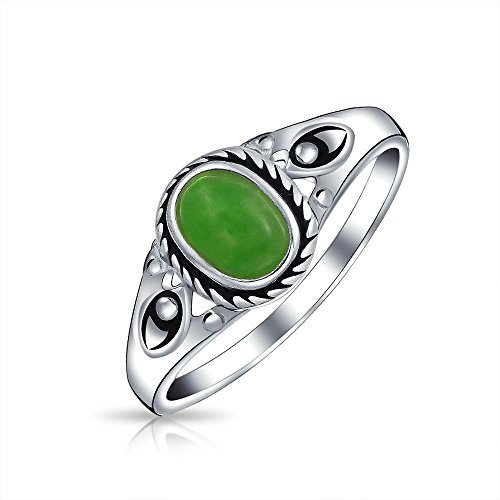 Bling jewelry sterling silver dyed green jade rope vint…