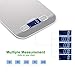 TENDOMI Digital Kitchen Scale/Food Scale Slim Multifunction Compact Metric Scale for Baking Cooking with LCD Display, 11 lbs/5 kg Capacity, Precision Measuring, Stainless Steel (Batteries Included)