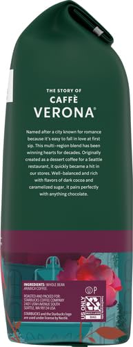 STARBUCKS CAFFE VERONA WHOLE BEAN COFFEE,12 OUNCE (PACK OF 3)