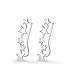 YAN & LEI Sterling Silver Mix Linked Stars Sweep up Ear Pin Crawler Cuff Wrap Climber Earrings
