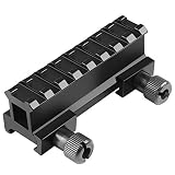 Fyland 1'' Picatinny Riser Mount w/See Through Hole for Scopes and Optics, 3.3'' Long, 8 Slot