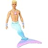 Barbie-Dreamtopia-Merman-Doll Barbie Dreamtopia Merman Doll, approx. 12-inch with Blue Rainbow Tail and Blonde Hair, for 3 to 7 Year Olds