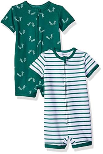 Hanes Baby, Ultimate Zippin Short Sleeve Romper for Boys Girls