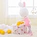 Conzy Stuffed Bunny Rabbit Baby Doll Gifts for Girl Super Soft Buddy Cuddly Baby Girl Toy Gifts Easter Day Gifts wtih Gift Bag 16.5 Inches in Standing