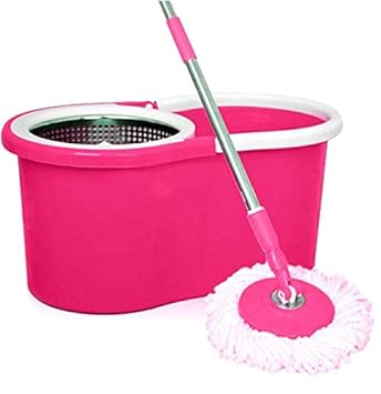 AARNEIL Steel Basket 360 Spinning Bucket MOP with Extra Refill