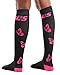 Women`s Comfy Compression Socks For Running, Travel, Nurses, Maternity, Shin Splints, Calf and Leg Pain. Boost Performance & Speed Up Recovery (M/L, Black)