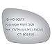 JZPOWER Side Mirror Glass for Volkswagen VW Passat Jetta Rabbit GTI Eos R32, Passenger Right Side RH Replacement Rearview Convex Glass, Non Heated Including Adhesive primary