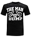 The Man Behind The Bump Men's Funny Novelty T-Shirt (X-Large) - Premium Black