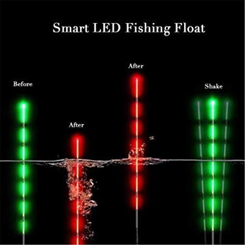 Smart Fishing Float, Tuscom LED Fishing Floats Gravity Sensor Luminous Light Fish Float Automatically Color Changing Fishing Floats for Crappie Panfish Walleyes Bass Trout Pike (Black,3Pcs)