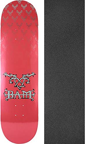 Element BAM Heartagram Skate Deck-8.5 Pink w/Mob Grip