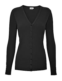 Cielo Women's Classic Knit Silk Soft Cardigan Sweater, V-neck